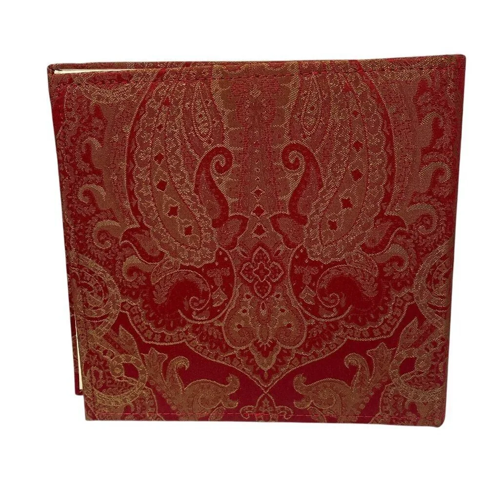 Luxury Photo Album Red Damask Fabric Holds 200 Photos 2 Up by Hom
